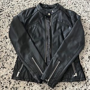 Faux Leather Moto Jacket